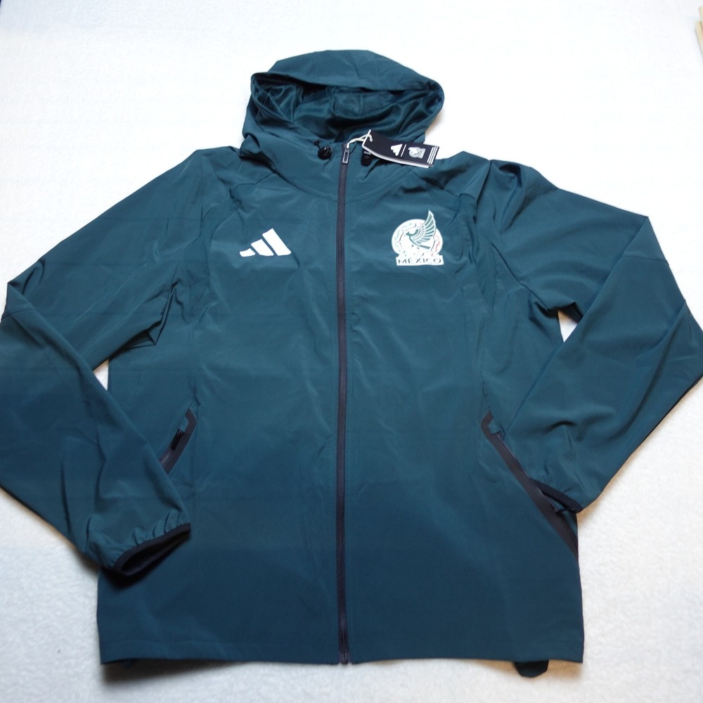 Adidas Mexico National Team Jacket Mens XL Aurora Ivy FMF Windbreaker JZ6486